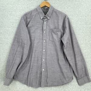 Eddie Bauer Shirt Mens Large Purple Classic Fit Button Up Long Sleeve Collared